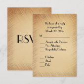 Rustic RSVP with Menu Choice Karte (Vorne/Hinten)