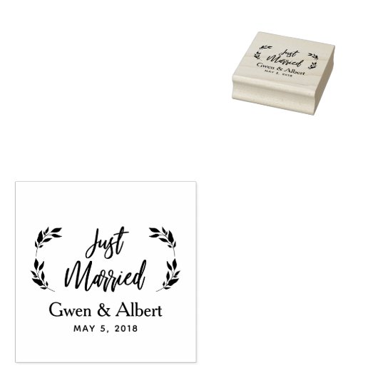 Rustic Rubber Stamp Wedding Monogram Gummistempel (Stempel)