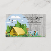 Rustic RV Park Campground Outdoor Design Visitenkarte (Vorderseite)