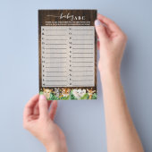 Rustic Safari Baby ABC Babydusche Spielkarte Flyer (Handgriff)