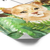 Rustic Safari Baby Guess Due Date Calendar Poster (Ecke)