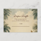 Rustic Safari Friends Baby Shower Diapper Raffle Begleitkarte (Vorderseite)