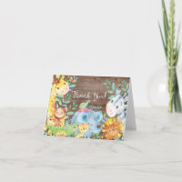 Rustic Safari Jungle Babydusche Vielen Dank