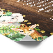 Rustic Safari Schnuller Hunt Baby Showspiel Poster (Ecke)