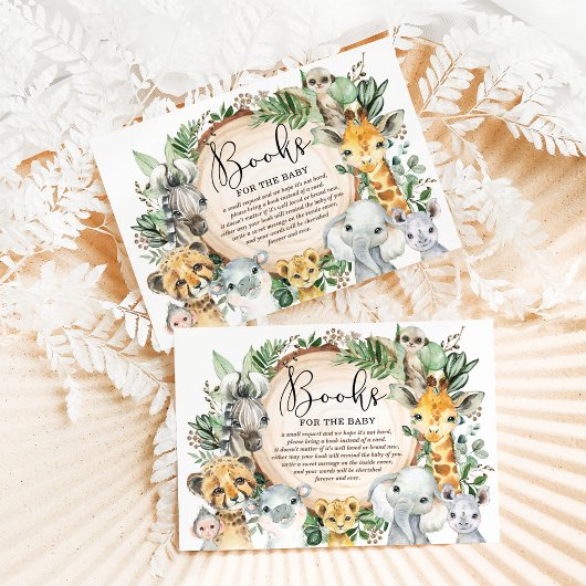 Rustic Safari Wild Animals Books for Baby Library Begleitkarte