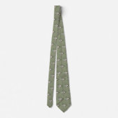 Rustic Sage Blumenhochzeit Neck Tie Krawatte (Rückseite)