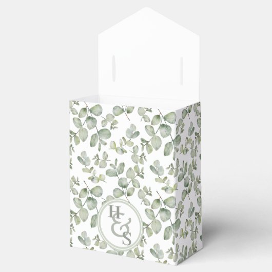 Rustic Sage Green Eucalyptus Wedding Geschenkschachtel (Geöffnet)