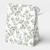 Rustic Sage Green Eucalyptus Wedding Geschenkschachtel (Rückseite)