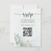 Rustic Sage Green Eucalyptus Wedding RSVP Karte (Vorderseite)