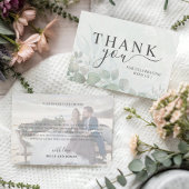 Rustic Sage Green Thank You Eucalyptus Wedding  Dankeskarte