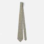 Rustic Sage Green Vintage Floral  Krawatte (Vorderseite)