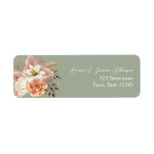 Rustic Sage Green Wedding Address Label (Vorne)