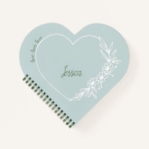 Rustic Sage Heart Notizbuch