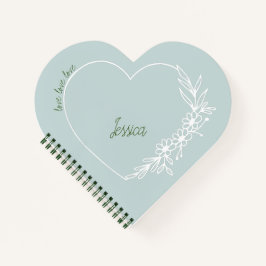 Rustic Sage Heart Notizbuch