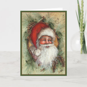 RUSTIC SANTA CLAUS FEIERTAGSKARTE