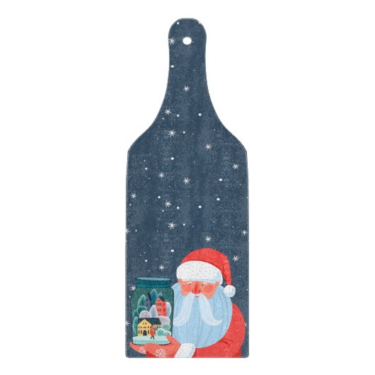 Rustic Santa Claus Mason Jar Town Schneidebrett (Vorderseite)