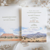 Rustic Santa Fe, New Mexico Wedding Einladung