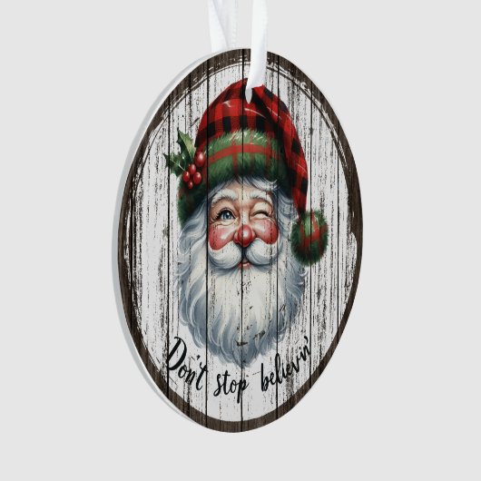 Rustic Santa Ornament  (Vorderseite)