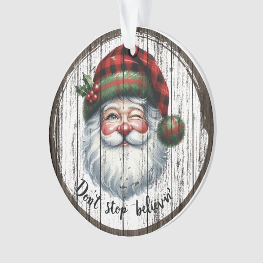 Rustic Santa Ornament  (Vorderseite)