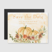 Rustic Save the Date Pumpkin Wedding Magnet (Vorne/Hinten)