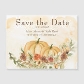 Rustic Save the Date Pumpkin Wedding Magnet (Vorderseite)
