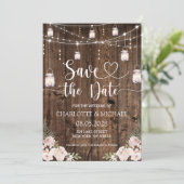 Rustic Save the Date Wedding Einladung (Stehend Vorderseite)