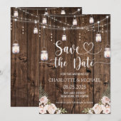Rustic Save the Date Wedding Einladung (Vorne/Hinten)