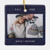 Rustic Schreibwriter Blue | Leichtes und Verheirat Keramikornament (Vorderseite)