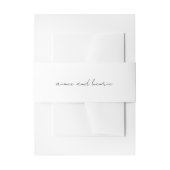 Rustic Script Modern Wedding Einladungsbanderole (Vorderseite Beispiel)