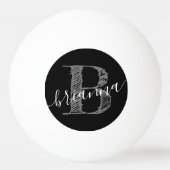 Rustic Script Monogram Initial Personalisiert Tischtennisball (Vorderseite)