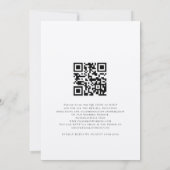 Rustic Script QR-Code Foto-Overlay Hochzeit Einladung (Rückseite)