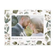 Rustic Seded Eucalyptus Foto Wedding Vielen Dank