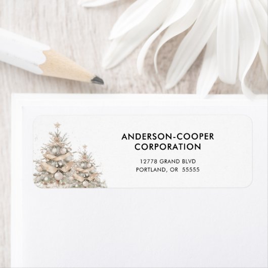 Rustic Seren Christmas Trees Rücksendeadresse (Insitu)