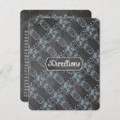 Rustic Serenity Blue Mason Jar Chalkboard Wedding Einladung (Vorne/Hinten)