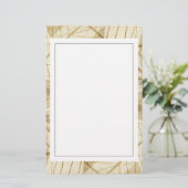 Rustic Sheer Cream Lace Blätter Briefpapier (Stehend Vorderseite)