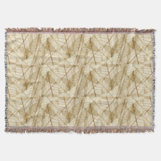 Rustic Sheer Cream Lace Blätter Decke (Vorderseite)