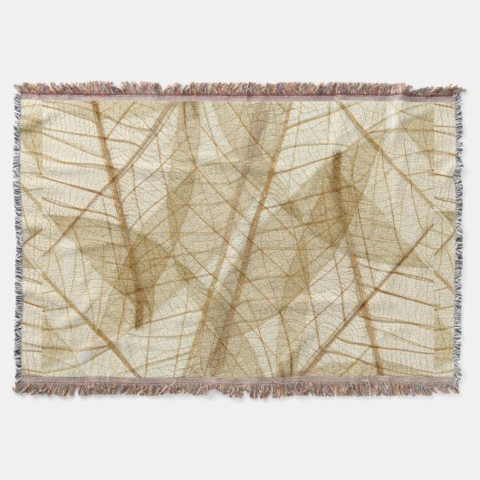 Rustic Sheer Cream Lace Blätter Decke (Vorderseite)