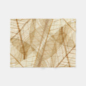 Rustic Sheer Cream Lace Blätter Fleecedecke (Vorderseite (Horizontal))