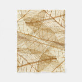 Rustic Sheer Cream Lace Blätter Fleecedecke (Vorderseite)