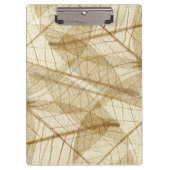 Rustic Sheer Cream Lace Blätter Klemmbrett (Vorderseite)