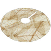 Rustic Sheer Cream Lace Blätter Polyester Weihnachtsbaumdecke (Schrägansicht)