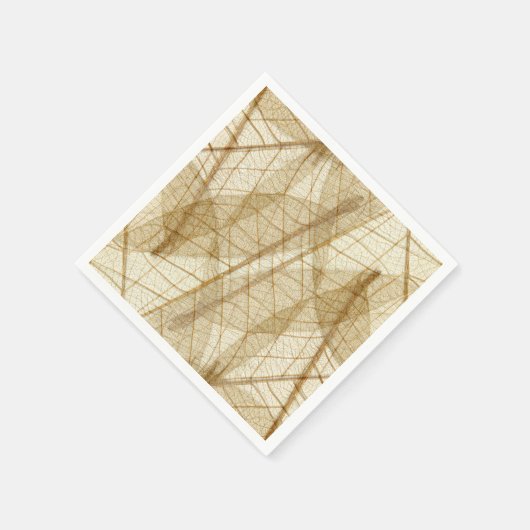 Rustic Sheer Cream Lace Blätter Serviette (Ecke)