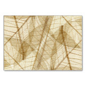 Rustic Sheer Cream Lace Blätter Tischnummer (Vorderseite)