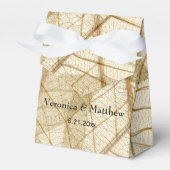 Rustic Sheer Cream Lace Blätter Wedding Geschenkschachtel (Vorderseite)