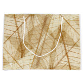 Rustic Sheer Lace Blätter Große Geschenktüte (Vorderseite)