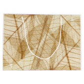 Rustic Sheer Lace Blätter Große Geschenktüte (Rückseite)