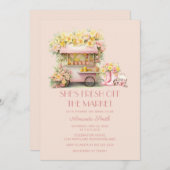 Rustic She's Fresh Off the Market Bridal Shower Einladung (Vorne/Hinten)