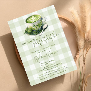 Rustic Sie fand ihr perfektes Matcha-Brautjunggese Einladung