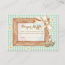 Rustic Silly Goose Baby Shower Diaper Raffle Card Begleitkarte