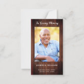 Rustic Simple Foto Memorial Beerdigung Danke Mitteilungskarte (Vorderseite)